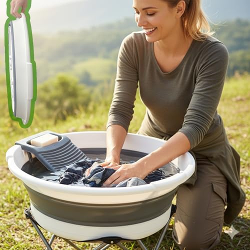 La Mejor Recopilación de centros de lavado electricos Top 5. 44 Lavadero Para Lavar Ropa a Mano – Lavabo Plegable y Tina de Lavandería Portátil Estación de Lavado a Mano de Ropa con Tallador Desmontable Tallador para Lavar Ropa Ideal...