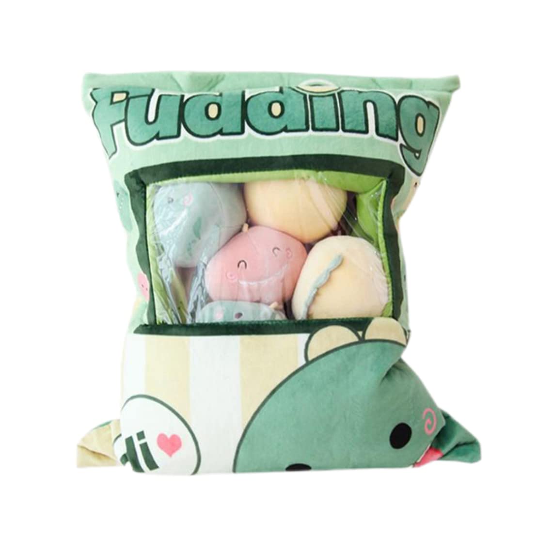 Lindo Snack Almohada rellena Mini Dinosaurios muñecas pudín Juguetes de Peluche Suave sofá Almohada para decoración del hogar Estilo 2