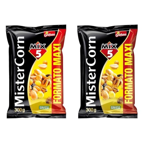 Grefusa MisterCorn Frutos secos bolsa, 300 g (Paquete de 2)