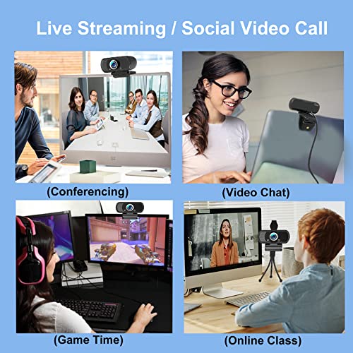 Image of 1080P Webcam with Microphone,Web Camera for Desktop Computer Laptop