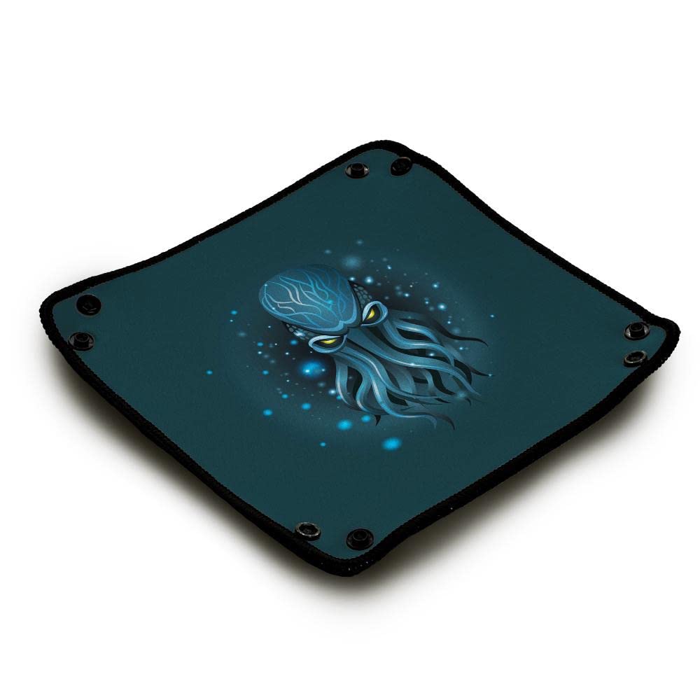 Piste De Dés Immersion 21x21 Cm – Plateau Pliable En Néoprène Antidérapant, Imprimé En France, Design Galaxy