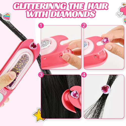 53% Off Hair Gem Stamper Kit with Reusable Diamonds for Girls