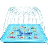 Growsland Splash Pad for Toddlers, Outdoor Sprinkler for Kids, 67' Summer Water Toys Inflatable Wading Baby Pool Fun Gifts for 3 4 5 6 7 8 9 Years Old Boy Girl Backyard Garden Lawn Outdoor Games