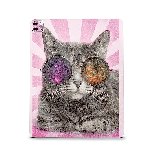 Image of MightySkins Carbon Fiber Skin Compatible with Apple iPad Pro 12.9 inch M2 6th Gen (2022) Full Wrap Kit - Galaxy Cat | Protective, Durable Textured Carbon Fiber Finish | Easy to Apply | Made in The USA