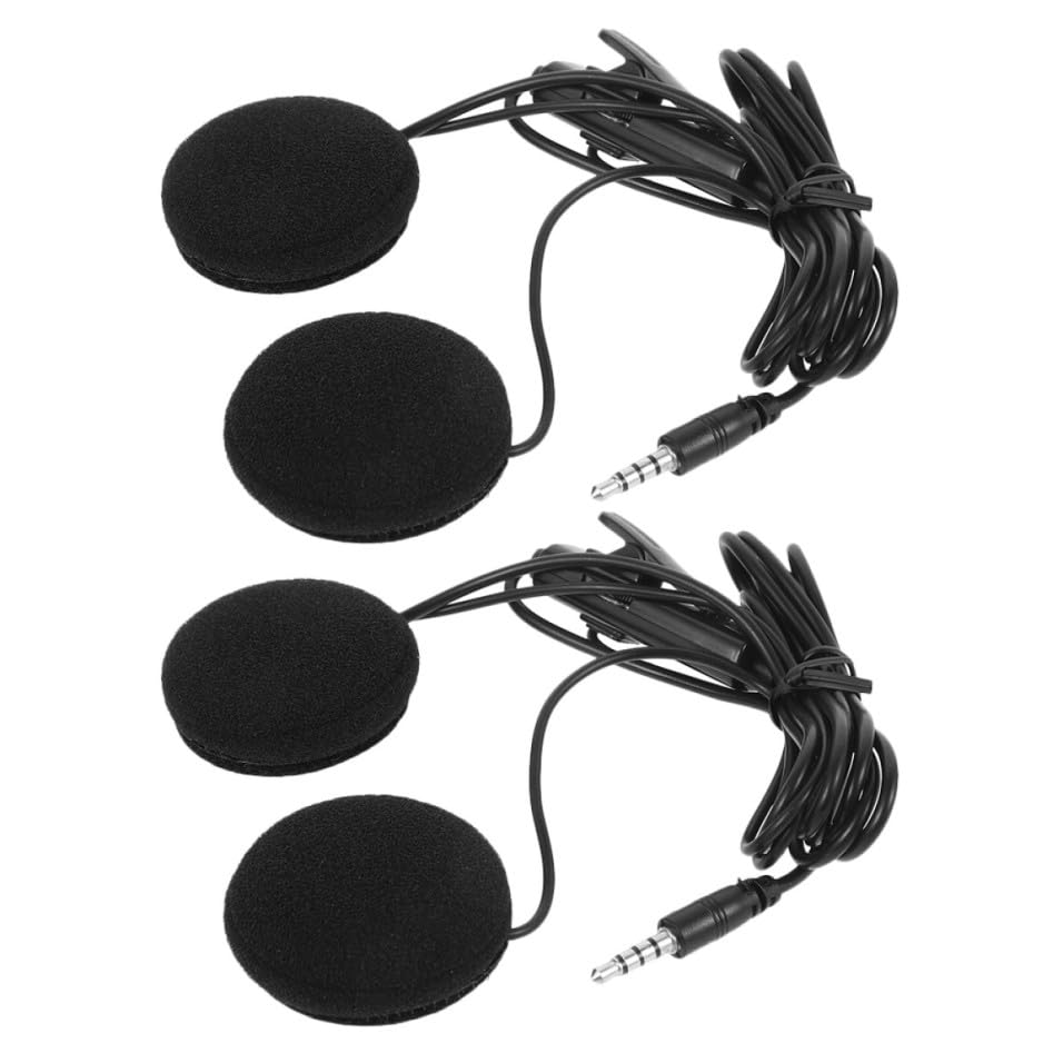 Alipis Casque de Moto Écouteurs Intégrés, Installation Facile, Son Clair, Matériel Plastique et Acier, Compatible GPS et Communication pour Conduite en...