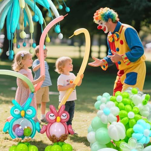 Image of Teal Long Balloons Premium 260 Twisting Balloons Animals Magic for Birthday Kids Wedding Party Supply 100pcs
