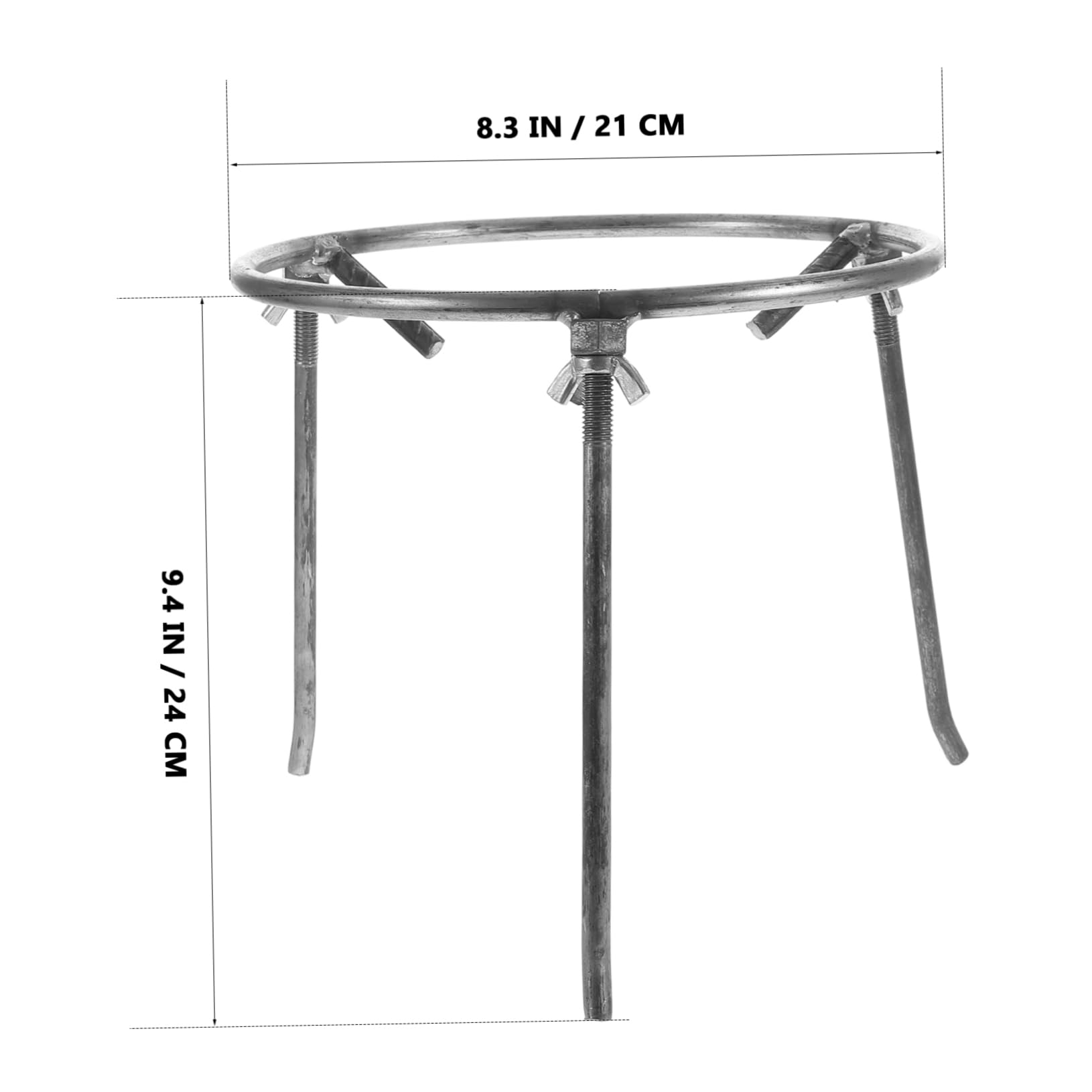 Holibanna Portable Campfire Cooking Stand Steel Tripod for Grilling Cooking Over Fire Durable Stable Campfire Grill Rack for Outdoor Picnic Hiking Travel Fishing BBQ