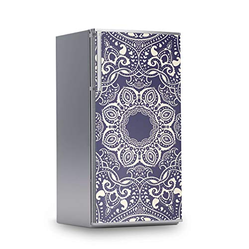 Kühlschrank Aufkleber I Dekosticker für Kühlschranktür - Klebefolie Sticker selbstklebend I Tattoo Küche - Design: Blue Mandala