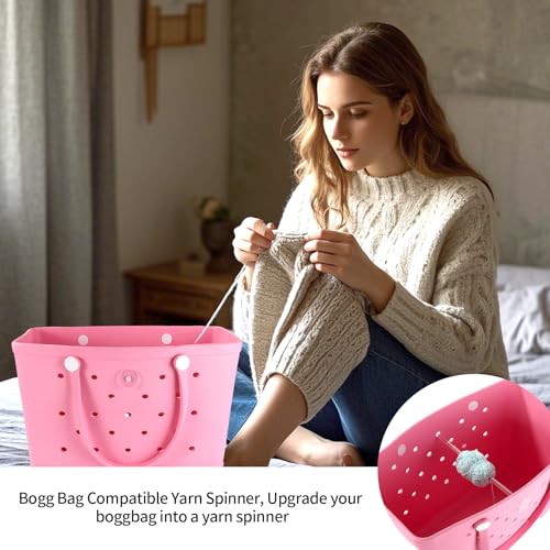 Image of 2 Sets Yarn Spinner Compatible with Bogg Bag, Transparent Acrylic Crochet Holder Accessories Storage Supplies for Knitting Crocheting Craft Making (Bag Not Include)