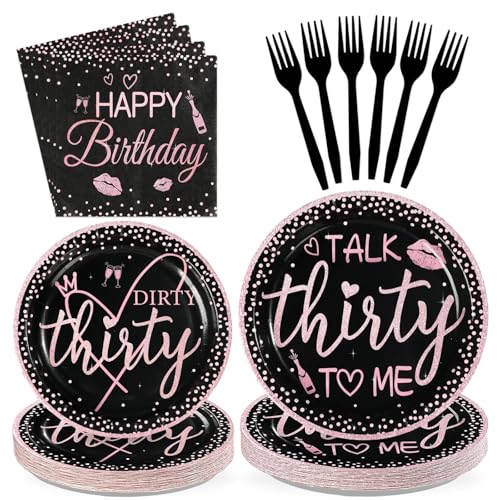 Greencian 96 Pcs Talk 30 to Me Birthday Decorations Serves 24