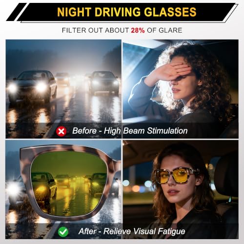 Image of URUMQI Night Driving Glasses Polarized Fit Over Night Vision Glasses Women