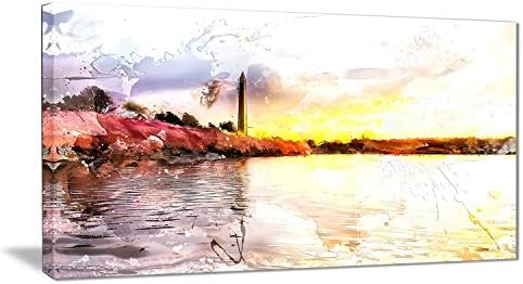 Digital art PT2804-40-20 Washington Monument American Landscape Canvas Art, 40x20