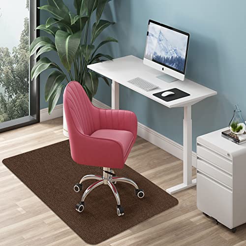 Chair Mat For Hard Floors,Computer Gaming Chair Mat,Office Chair Mats For Hardwood & Tile Floor,Large Anti-Slip Floor Protector Rug,Anti-Slip,Easy To Clean,Coffee(48"X36") #TOP6