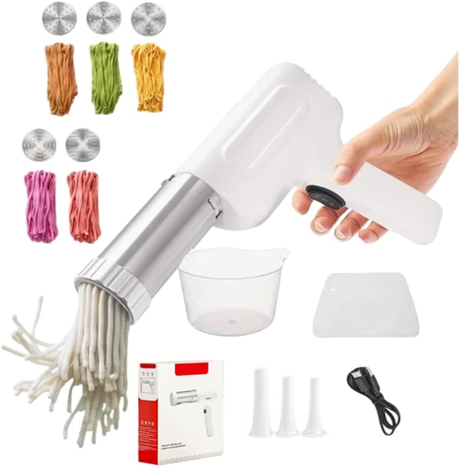 5 - Mold Automatic Handheld Electric Pasta Maker: Swift Assembly, Easy Cleaning, Delightful Pasta - Making(1pc)