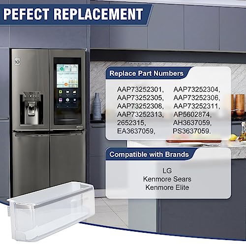 2 PACK Upgrade AAP73252302 Refrigerator Door Shelf Replacement Compatible with LG, Kenmore Fridge Door Bin LFX31945ST,LFXC24726S, LMXC23796D Replace AP5602874,AAP73252311,AAP73252306,2652315,AH3637059 by M Motico - Image 3