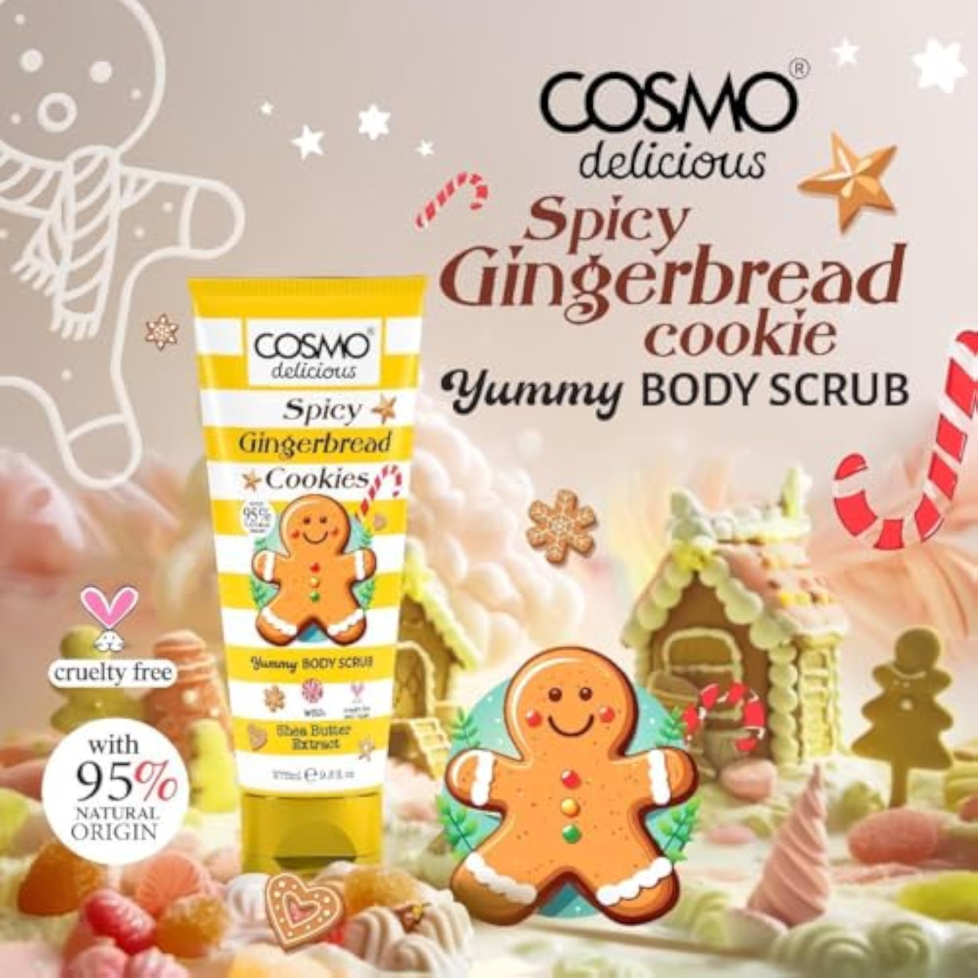 Spicy Ginger Bread Cookie Body Scrub for Men & Women