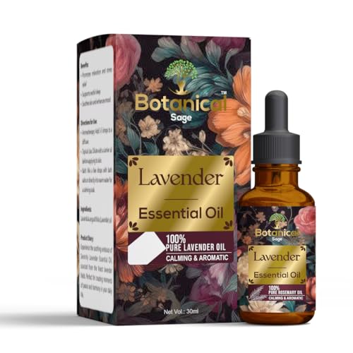 Image of Botanical sage - Lavender Essential Oil for Hair Growth, Skin Care, Face & Aromatherapy For Men & Women 30 ml