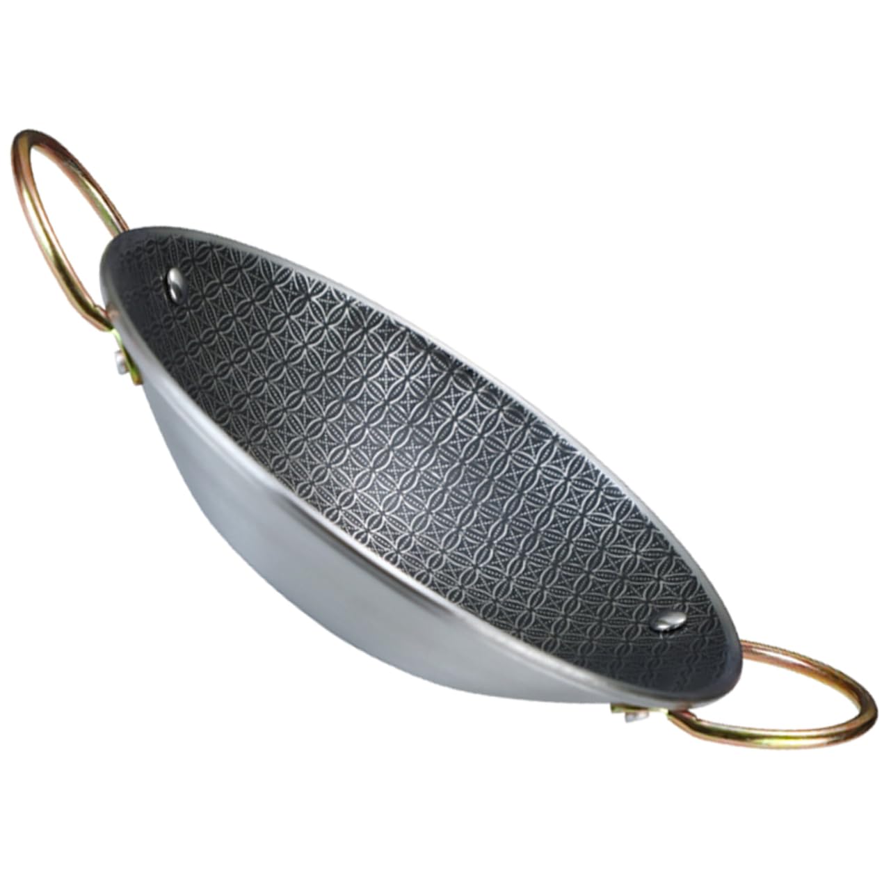 Cabilock Stainless Steel Paella Pan Double Handle Household Cooking Pot for Home Cookware - Design for Easy Carrying and Even Heating