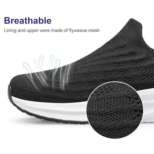 vibdiv Slip-in Lazy Shoes Women Sock Sneakers Hands Free Flat Casual Lightweight Comfortable Breathable Laceless3