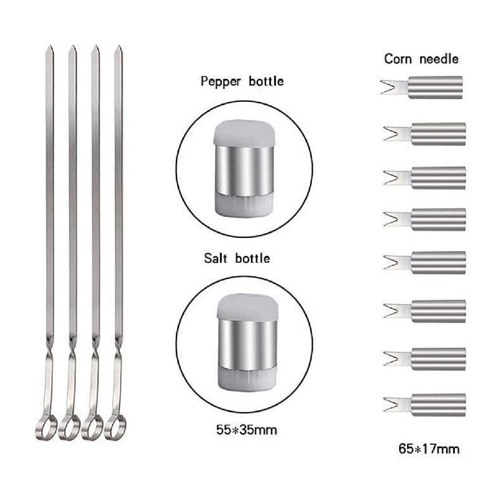 Set di Strumenti per Barbecue 25 Pezzi Set Portatile in Acciaio Inossidabile Accessori per Barbecue Accessori per Barbecue