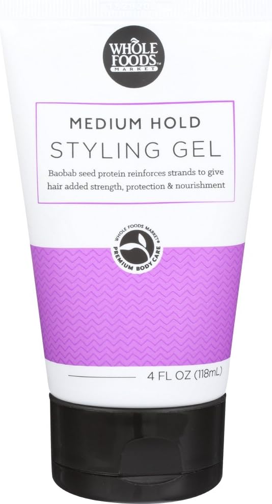 Whole Foods Market, Medium Hold Styling Gel, 4 Ounce