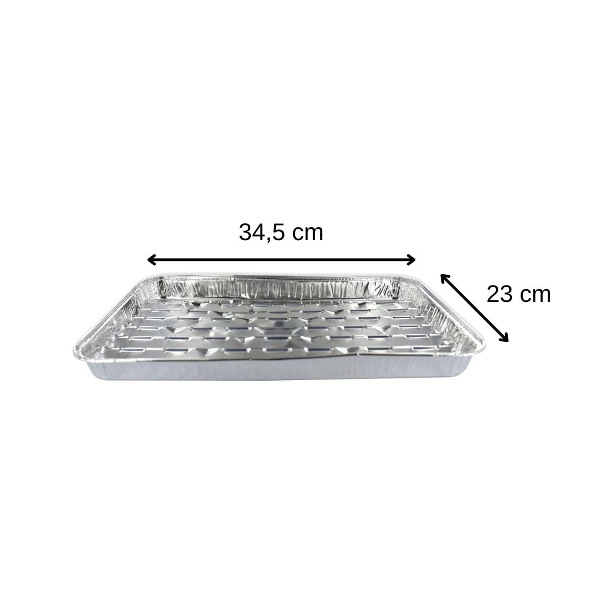 Fackelmann 9943350 Aluschalen, Aluschale, Schalenset, Aluminium, Silber, 34,5 x 23 x 2 cm, 20 Stück