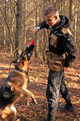 Dingo Gear Professionelle Weste für das Hundetraining, handgefertigt aus Ripstop und Mesh, viele funktionale Taschen, leicht, Farbe – Coyote Braun, Größe – XXL (S01498)