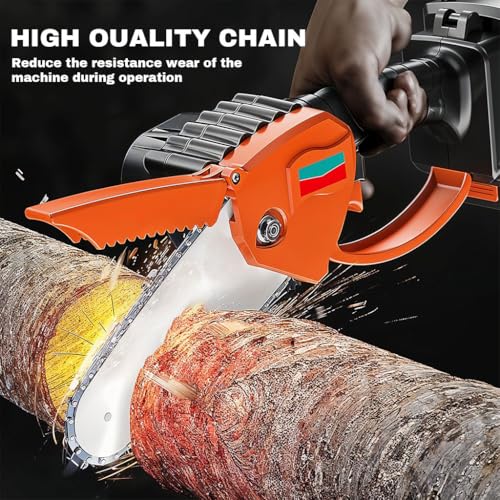 Image of HASTHIP 2Pcs Chainsaw Saw Chain 6 inches Chainsaw Saw Chain with Guide Rail Universal for Wood Cutting,Tree Pruning