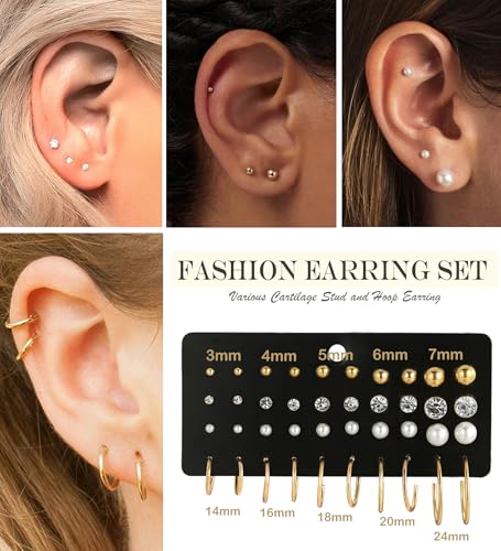 Image of 124 Pcs Gold Jewelry Set for Women Fashion Costume Accessories