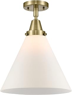 Innovations 447-1C-AB-G41-L One Light Flush Mount from Franklin Restoration Collection