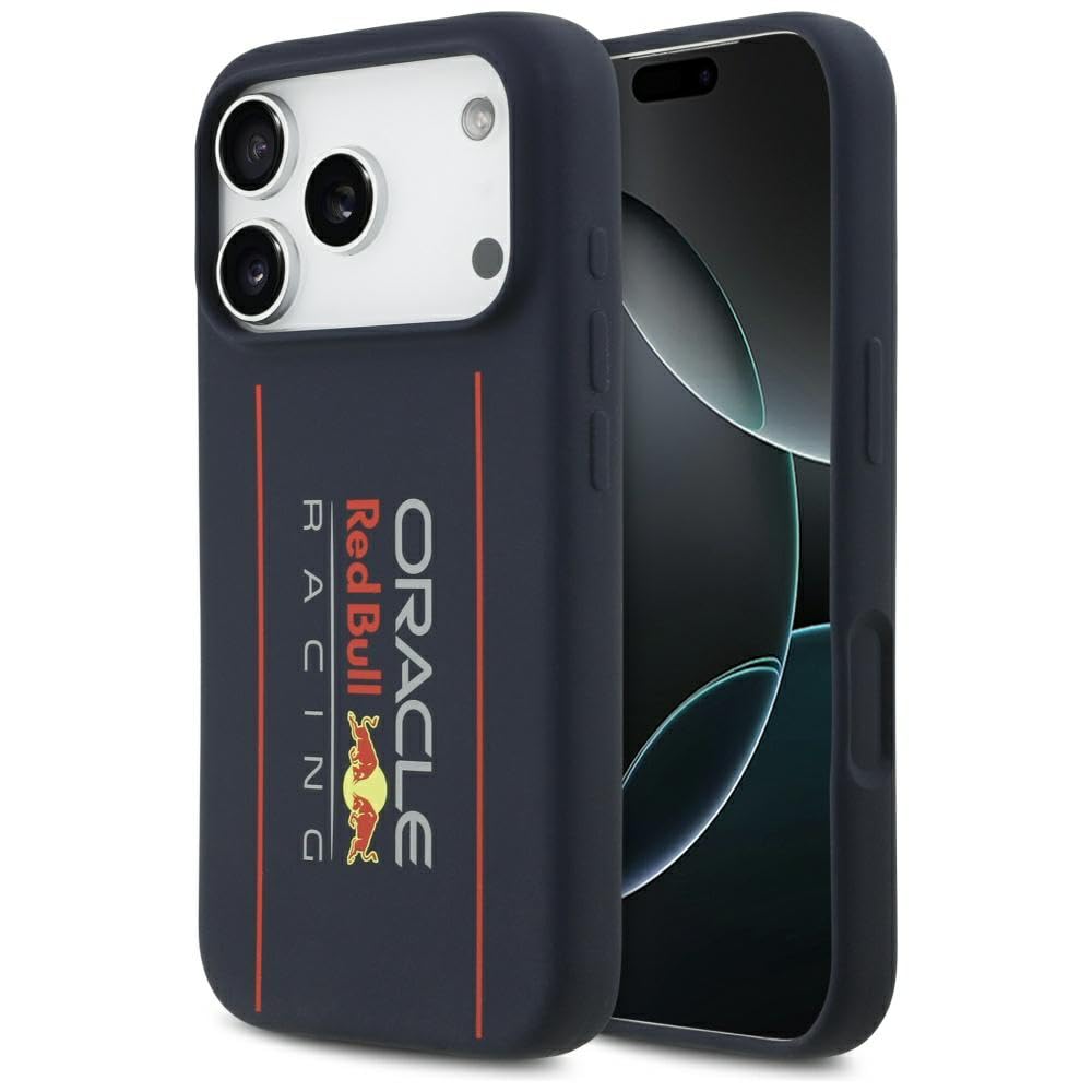 Coque MagSafe iPhone 17 Pro silicone bleu marine Red Bull CG Mobile bleu - 8