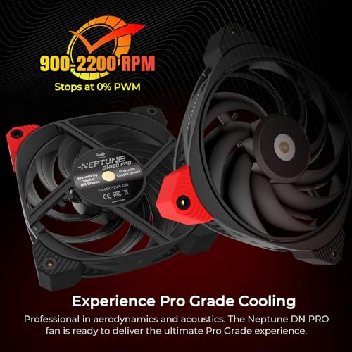Image of InWin DN140PRO PWM, 140mm Premium Quiet Fan, Pro Grade Static Pressure Fan, Three-Phase Motor, Metallic Screw Thread, PWM, FDB with Copper Bearing Shield, 4-Pin (120mm, Black), up to 1800rpm
