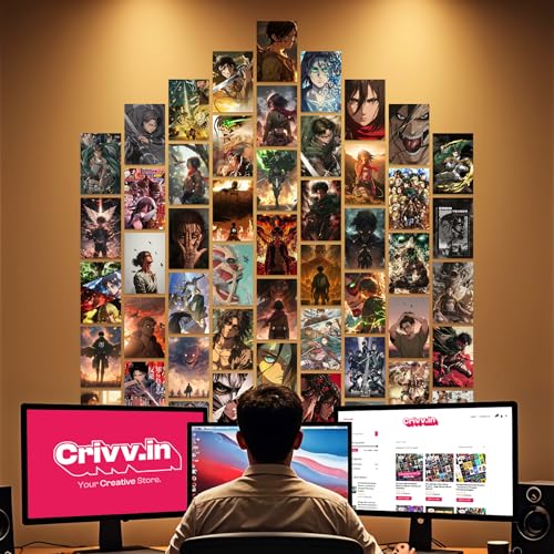Image of Attack on Titan Poster Collage Set of 54 (4x6 Inch) - Wall Art Featuring Eren, Levi, Mikasa & More | Aesthetic Anime Decor for Bedrooms, Dorms, Study Rooms & Anime Fan Gifts