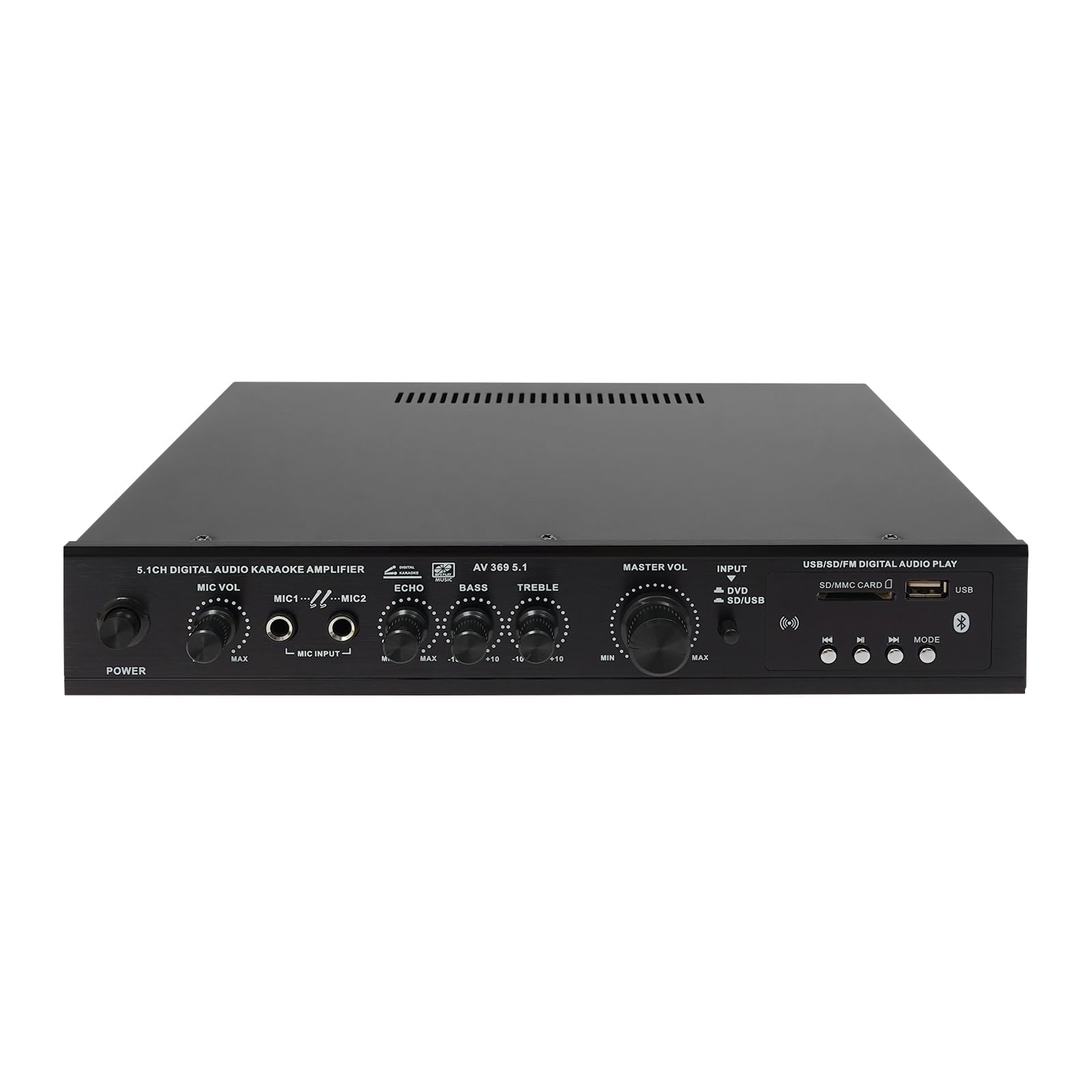 HiFi VerstäRker 300 Watt Verstärker Stereo Amplifier, Endstufe HiFi VollverstäRker Mit Fernbedienung für PC Büro Gaming Heimkino Schwarz