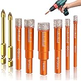 Grande compatibilité : le foret diamant carrelage dispose d'un design universel de tige ronde et est compatible avec les appareils courants tels que les perceuses à main, les meuleuses d'angle et les perceuses d'établi. La structure rainurée latérale permet un perçage fluide et rapide, tandis que la fonction de marquage de profondeur garantit un contrôle précis de la précision du travail