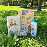 Glückstier Duo Geschenkset | Mit Glückstier Hundeshampoo parfümfrei (250ml) | Hundepflegetücher (60 STK.) | Hundebeutel-Spender (inkl. 15 Beutel) | ohne Parfüm | für Welpen & Sensible Hundenasen