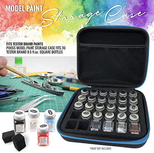 Testors Model Paint Enamel 10pc Paint Set, Pixiss Model Paint Storage Case for Testors Paints (Holds 30 Bottles) (Military Colors) - Thumbnail 5
