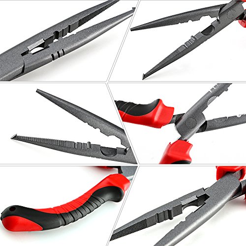 Alicate de pesca, Andoer Alicate de pesca portátil Removedor de isca de peixe tesoura cortador de li