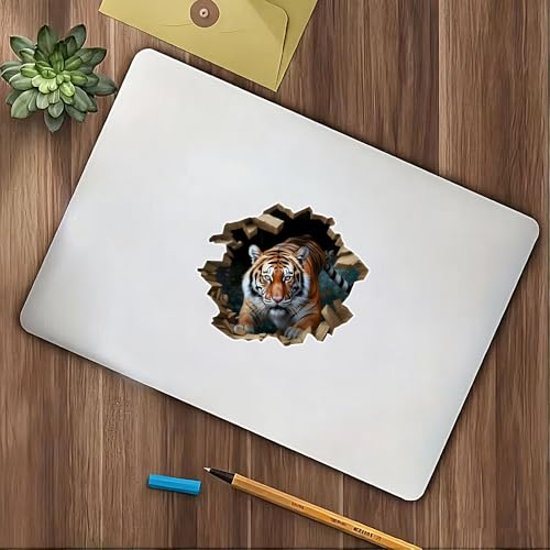 Vinilo decorativo 3D tigre, pack 2, impermeable y removible miniatura 6