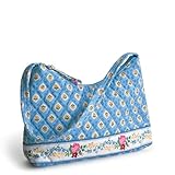 Vera Bradley Premium Cotton Post Shoulder Bag, Elizabeth Blue