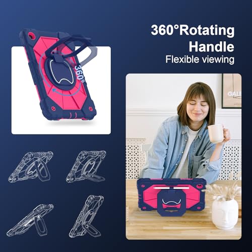 Image of Scnioy for Galaxy Tab A11+ Plus / A9+ Case 11 Inch 2025 /2023, Navy Pink