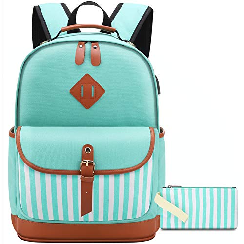 Mochila Lona Mujer Casual Set de Mochilas Escolares Juveniles para Chicas Adolescentes