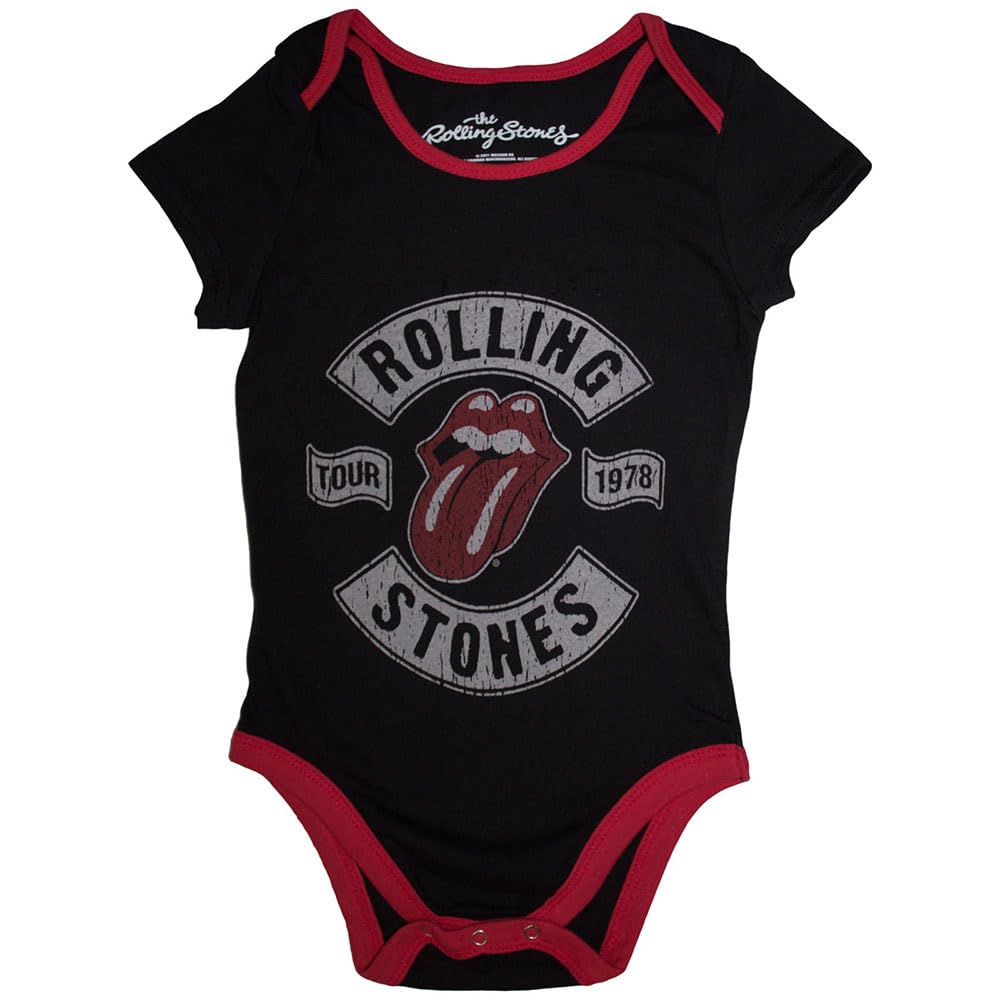 Rolling Stones Black The Baby Grow: Us Tour 1978 - 24 Months - Kids