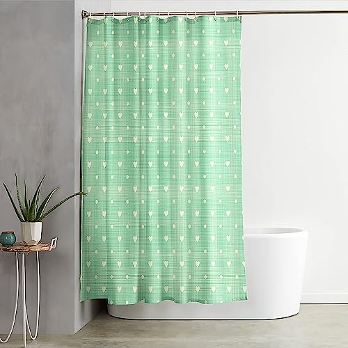 Rideau de douche vert clair en polyester 300x200cm pour salle de bain - 3