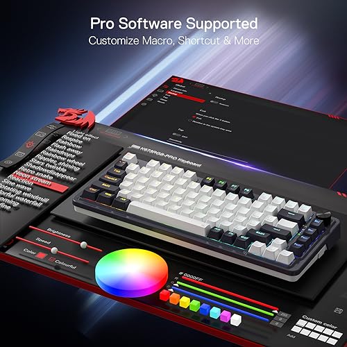 Redragon K673WB-RGB-PRO K673 Pro 75% Wireless Gasket Rgb Gaming Keyboard thumb #8