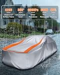 Full Enclosed Sliver Car Covers Universal Fit Ford Mustang,Corolla/Prius,Civic,C3/C4/C5/C7/C8 Corvette,Jetta,Forte,Model 3,Sentra,Elantra,A4,911,3 Series Sedan/Coupe/Cabrio 177-191 inches