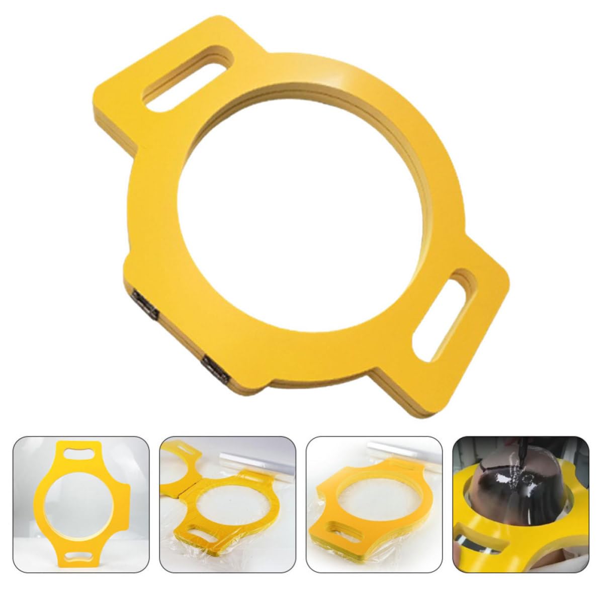 Molde para Peluca 3d de Pvc Amarillo, Soporte Fijo