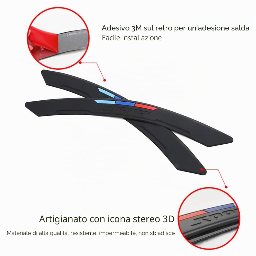 Estensione del passaruota per auto, protezione universale, protezione anti-collisione, protezione per parafango, protezione da 2 pezzi, colore bianco