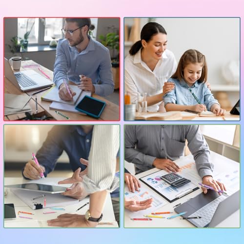 Image of 20 Pieces Inspirational Pens Kit - 10 Black Ink Pens Bulk, Bags Included - Motivational Pens Ballpoint with Stylus Tips - Inspirational Gifts Office School Supplies for Teachers Office Prizes