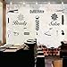 Hair Beauty Salon Barber Shop Wall Decal Art Vinyl Shaver Pin Set Decor Sticker Haircut Hairdressing Tools Removable Wall Sticker (BLACK-JWH102)